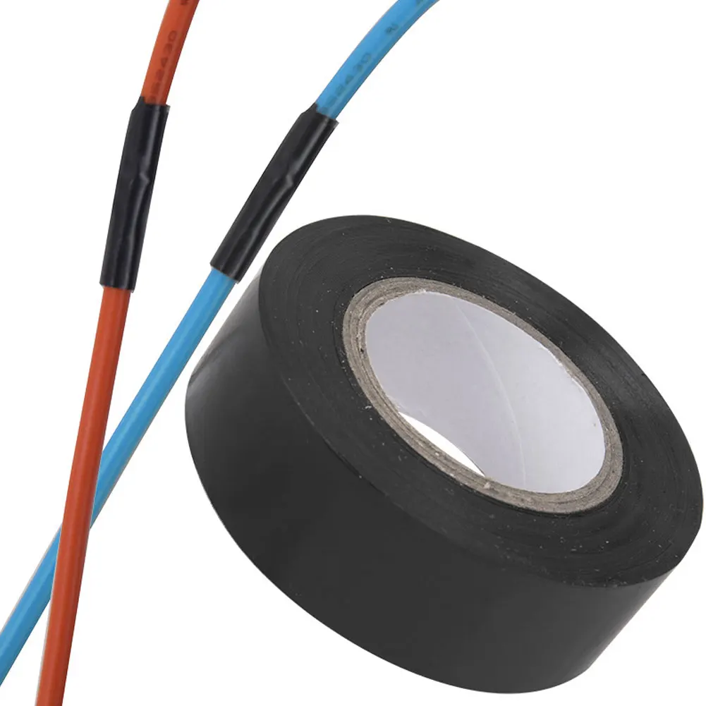

10PCS Insulation Tape Electrical Tape Waterproof PVC High Heat Resistance 9m Electric Insulation Tape Multipurpose Tape Black