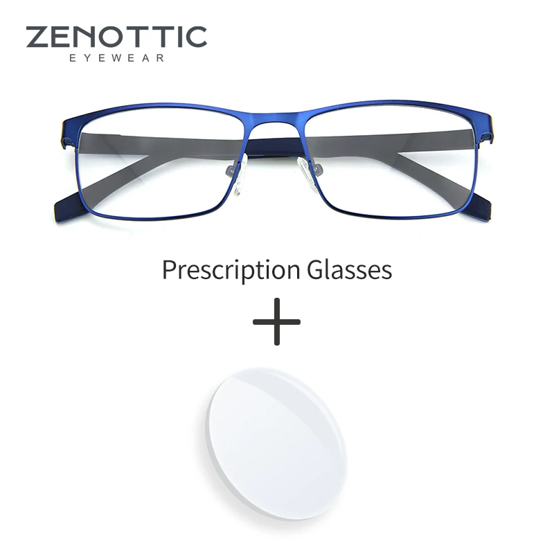 

Очки ZENOTTIC квадратные с защитой от сисветильник для мужчин и женщин, фотохромные, для близорукости и бизнеса
