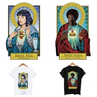 diy religion saint mia iron on patches for clothing heat transfer accessories thermo stickers patch stripes eco appliques t