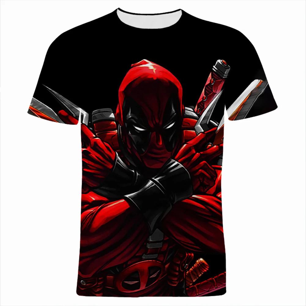Футболки мужские летние повседневные Marvel Дэдпул крутая футболка с коротким