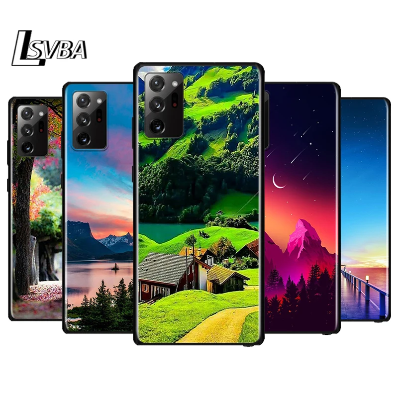 Amazing nature для Samsung Galaxy Note 20 Ultra 10 9 8 Pro S10E S10 5G S9 S8 S7 Plus черный силиконовый чехол