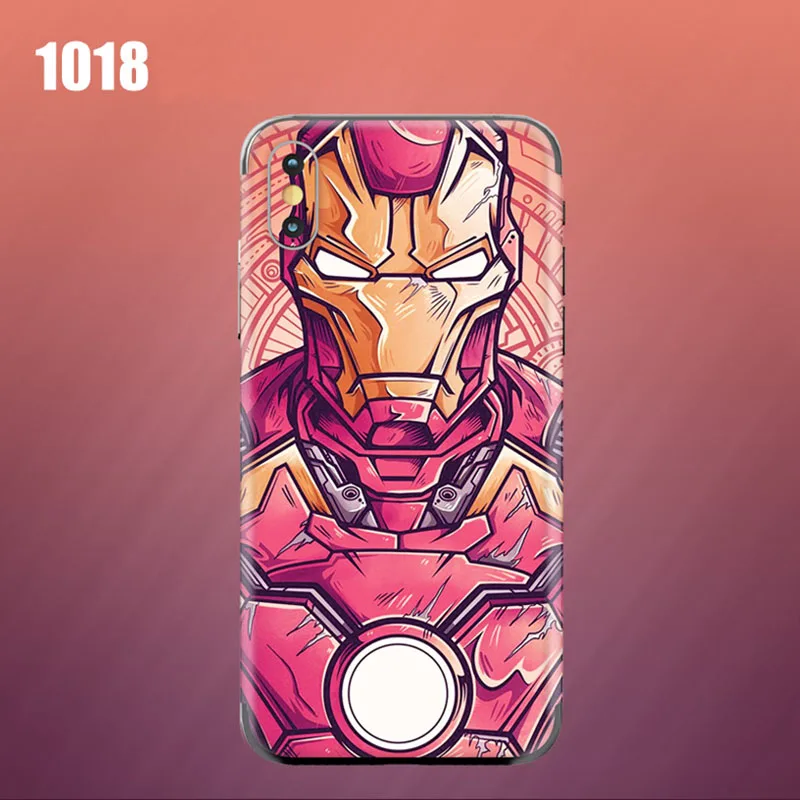 Наклейки на телефон для iphone XS MAX, задняя пленка Капитан Америка, рельефная ультратонкая цветная пленка для iphone 6, 7, 8 PLUS, X, 11Pro, 11, чехол - Цвет: 1018