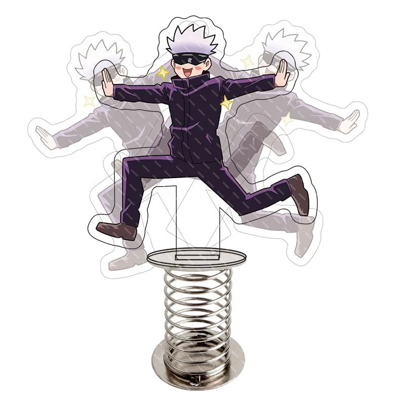 

Anime Jujutsu Kaisen Gojo Satoru Funny Standing Figure Desk Display Stands Ornaments Shaking Shaking Acrylic Standing Plate