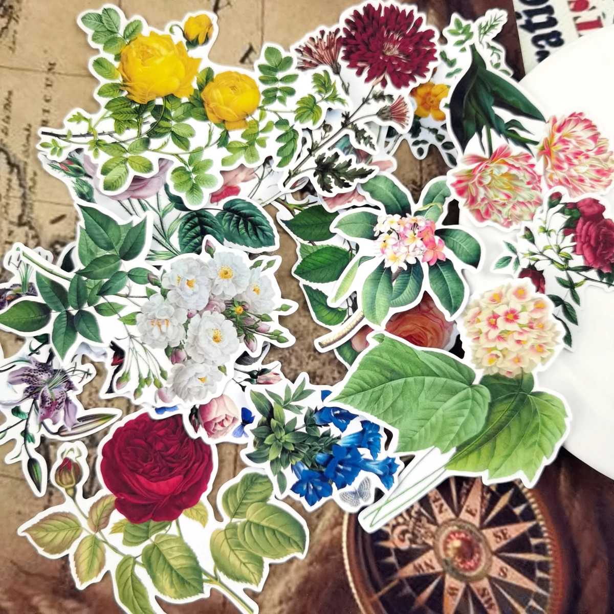 15 шт. стикеры в виде цветов стиле ретро | Канцтовары для офиса и дома