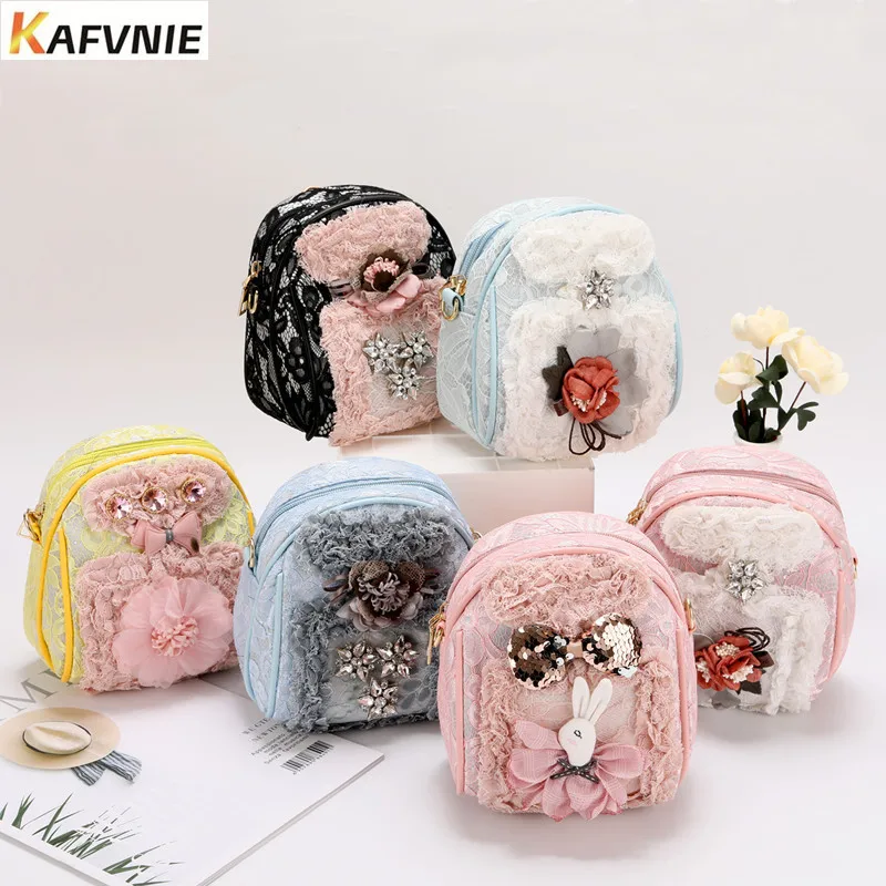 Модный детский кружевной рюкзак 2019 прекрасная детская школьная сумка с розовыми