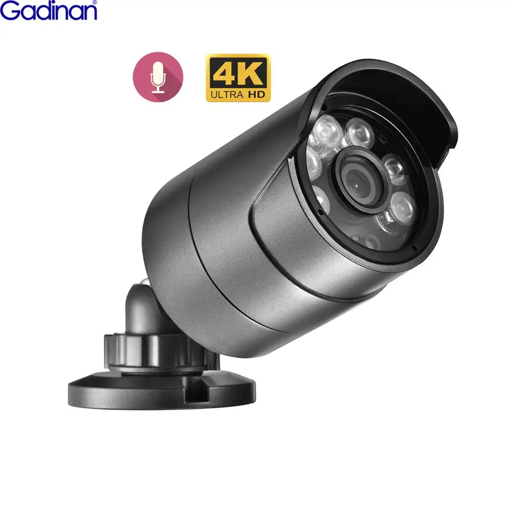 

IP-камера Gadinan, 4K, H.265AI, 8 Мп, 5 МП, 3 Мп, 3840X2160, аудио