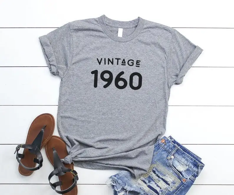 

Футболка женская хлопковая с круглым вырезом, модная рубашка в стиле Харадзюку, винтажная одежда большого размера для дня рождения, с корот...