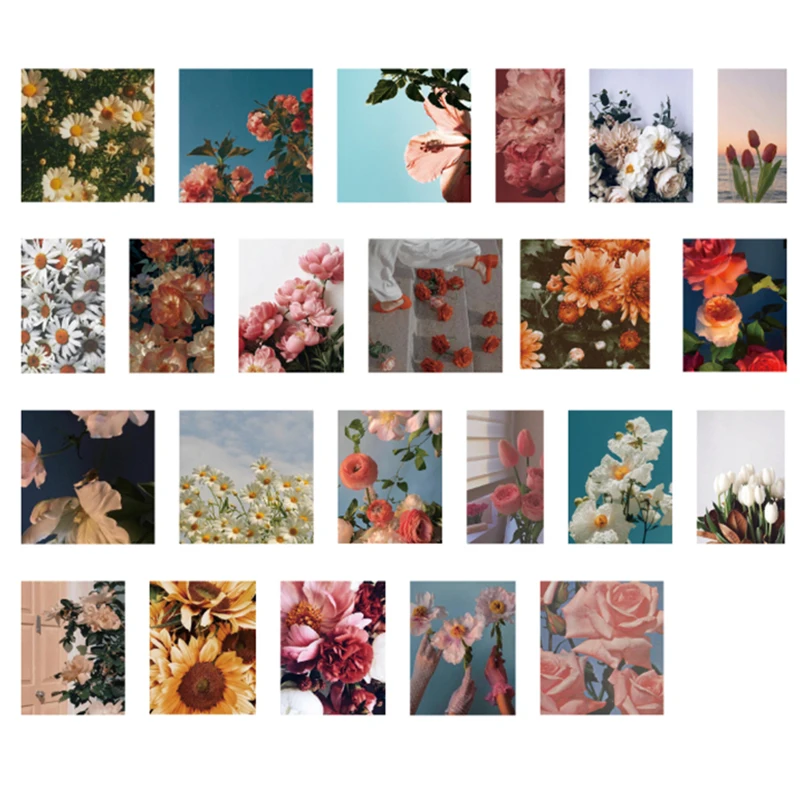 

46pcs/box Vintage Stickers Scrapbooking Flower Sky Bullet Journal Decorative Washi Stick Label Diary Album Stickers Material