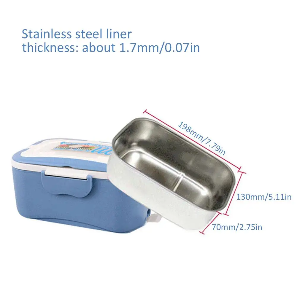 

1.5L 12V/24V Car Truck Electric Heated Lunch Box Food-Grade Food Container Car Heating Lunch Box Plug-In Insulation Rice Cooker