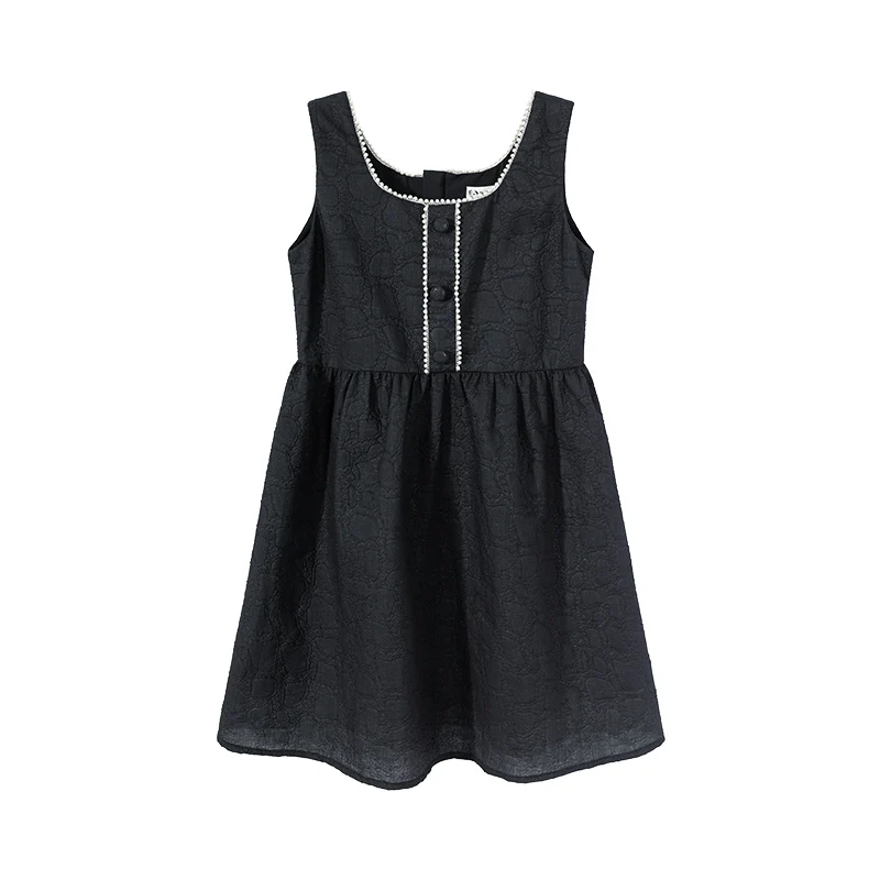 

Children Birthday Wedding Party Dress Girls Fashion Sleeveless Knee Length Ball Gowns For Kids Daily Casual Clothing 3- 14 Years