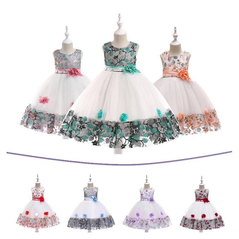 

Kids Baby Girls Clothes 2020 Summer Short-Sleeved Princess Dress Wedding Birthday Party Prom Dress Children Girls Clothes