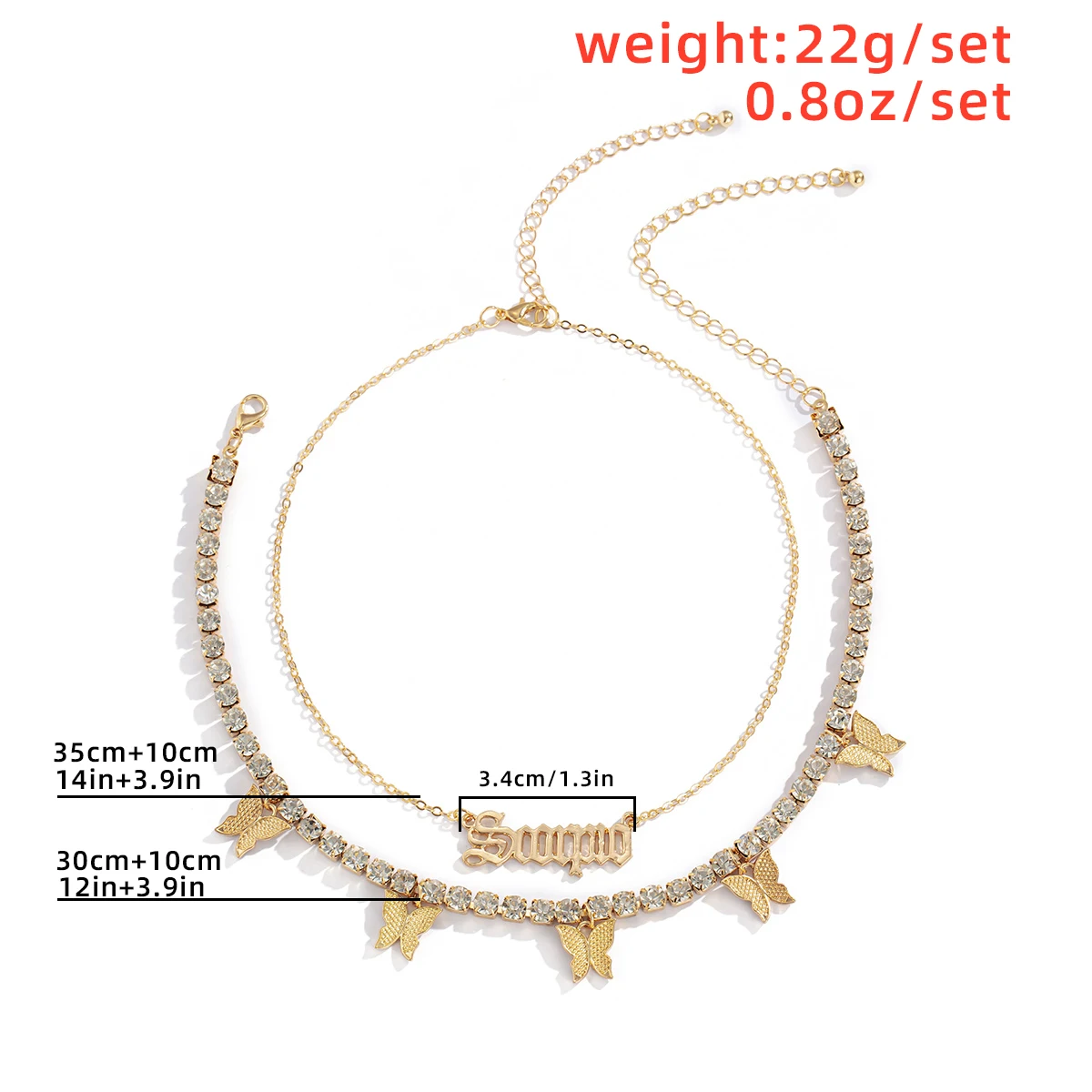 

Salircon Kpop Scorpio Letter Butterfly Pendant Choker Necklace for Women Vintage Crystal Tennis Chain Necklace Jewelry Gift 2021