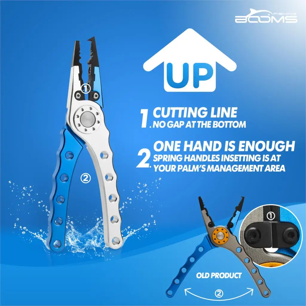 Boms Fishing X04 алюминиевые рыболовные плоскогубцы с шнурком и оболочкой рыболовный