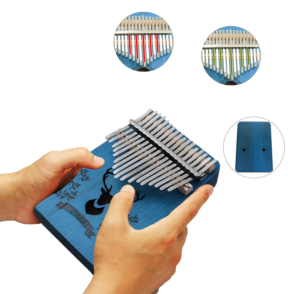 

17 Keys Thumb Piano Portable Finger Piano mahogany Wooden with Tuning Hammer classic music For Music Lover Beginners Children
