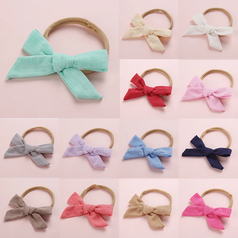 1 шт. детская эластичная повязка на голову из хлопка и льна| |