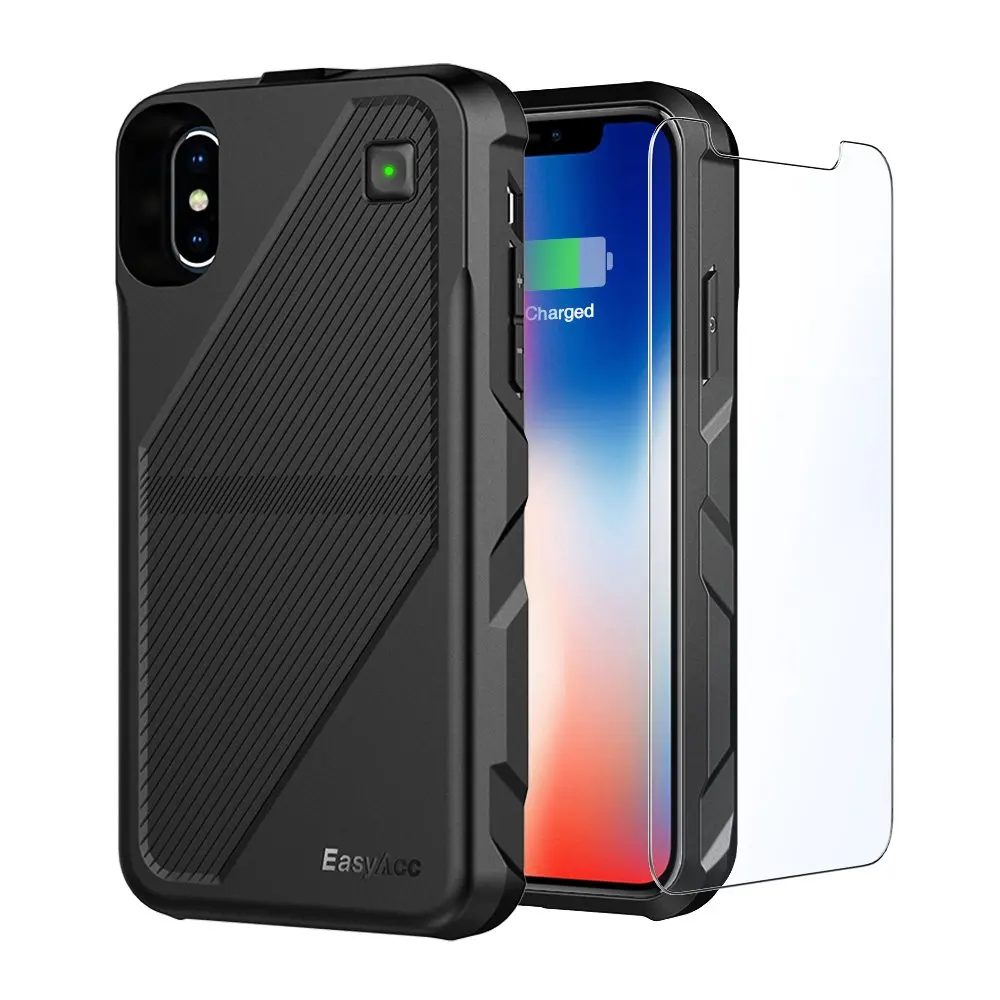 Чехол для зарядки аккумуляторов Easyacc Iphone X XS чехол беспроводной Qi заряжаемый с