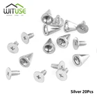 20 шт. 10 мм Серебристые и золотистые конусные винты металлические шпильки заклепки для кожевенного ремесла Пуля Шипы для кожаного ремесла заклепки аксессуары для украшения