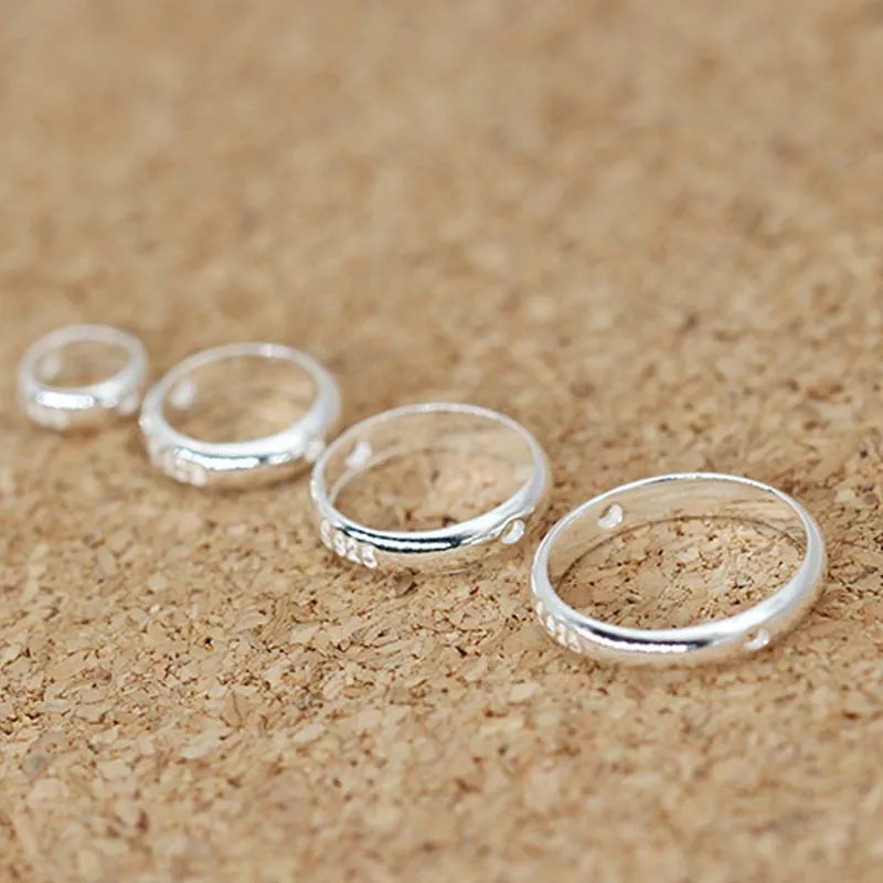 2 шт. обруч из настоящего серебра 925 пробы с бусинами и кристаллами для ожерелья