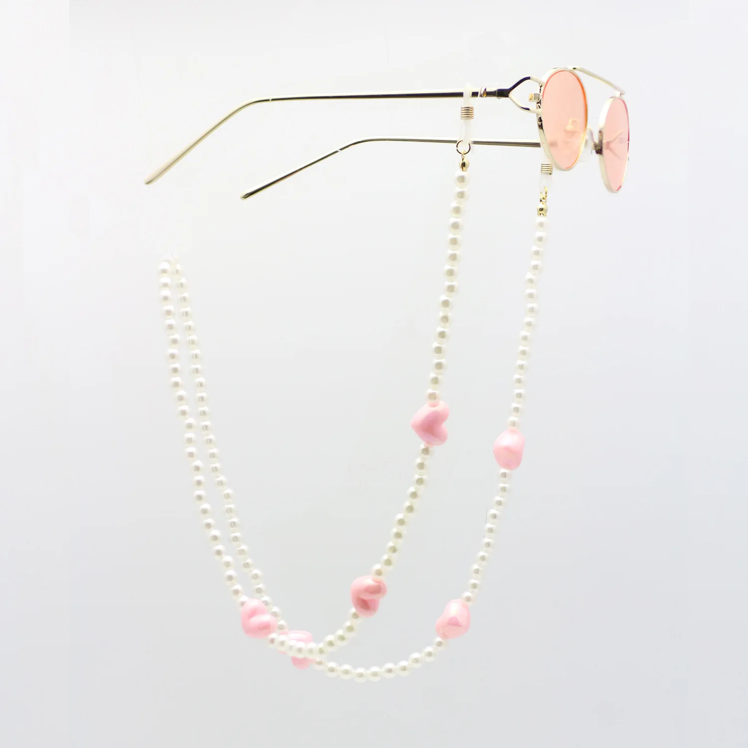 

Hot Selling Glasses Rope Korean Style Colorful Acrylic Beads Holder Strap Eye Chain Lanyard Wholesale