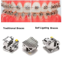 20pcsset dental orthodontic self ligating brackets orthodontics dentistry ortodoncia roth mbt 345hook metal cerami braces