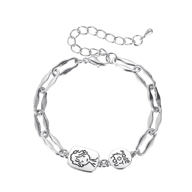 

New Fashion Bracelet Little Prince Head Portrait Cartoon Student Bangles Chain Vintage Creative Jewelry Gifts For New Year