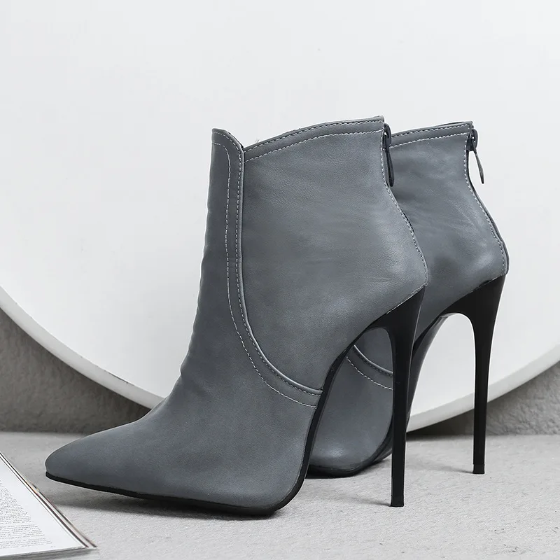 

Short Boots Super High heel Sexy heel Sharp Short Boots heel Winter Woman Short Boots