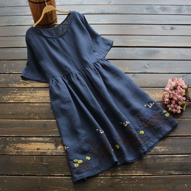 Женское винтажное платье в японском стиле свободное миди трапециевидного