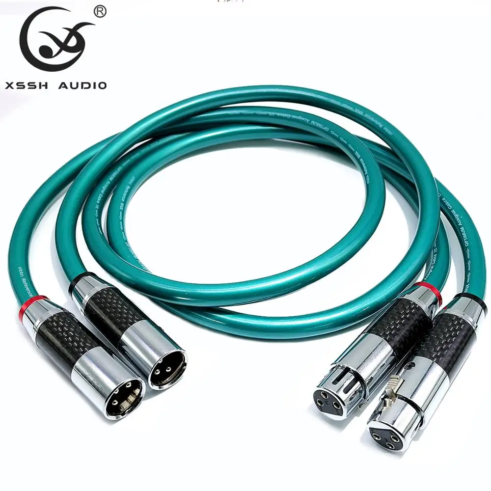 

1 pair XSSH Audio Hi-end HIFI 2 core Pure Copper OFC PCOCC 3 pins Female XLR to Male XLR Balanced Audio Cables Wire Line