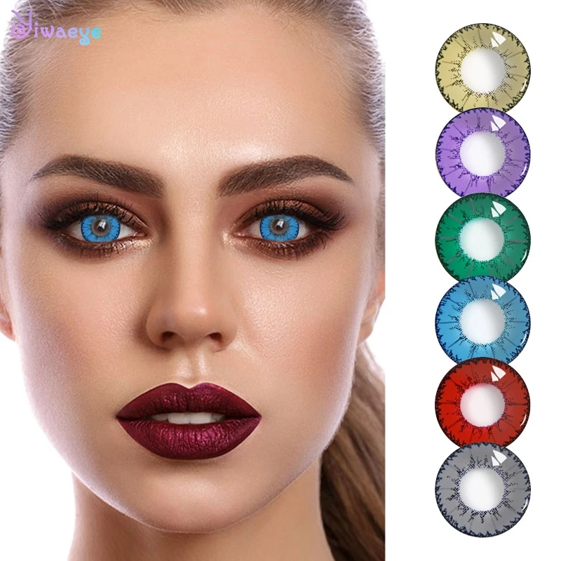 Косплэй глаз Цветной контактные линзы для Хэллоуина аниме Красивая ученик