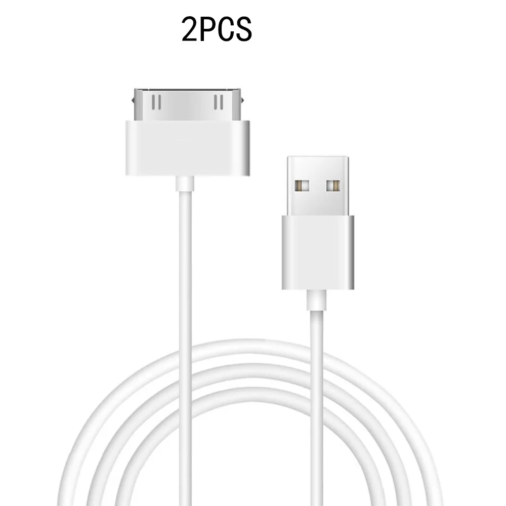 2PCS NYFundas usb кабель для зарядки и передачи данных для iphone 4 4s ipod nano ipad 2 3 iphone 4 s 30 pin 1 м Шнур usb кабель для зарядки кабель - Цвет: 2PCS