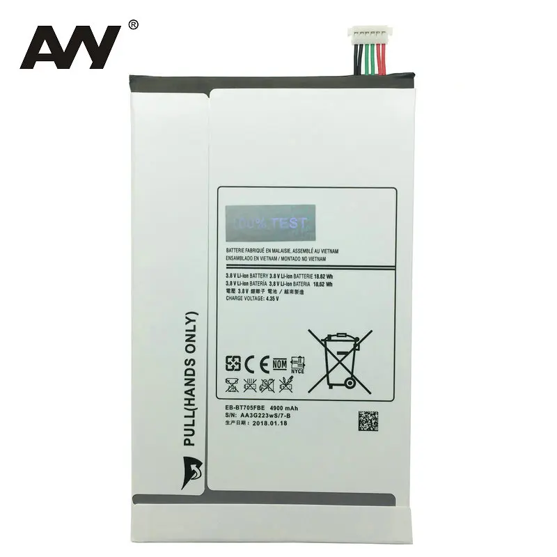 Ави EB-BT705FBE EB-BT705FBC батарея для Samsung GALAXY Tab S 8 4 T700 T705 Замена аккумуляторной батареи 4900