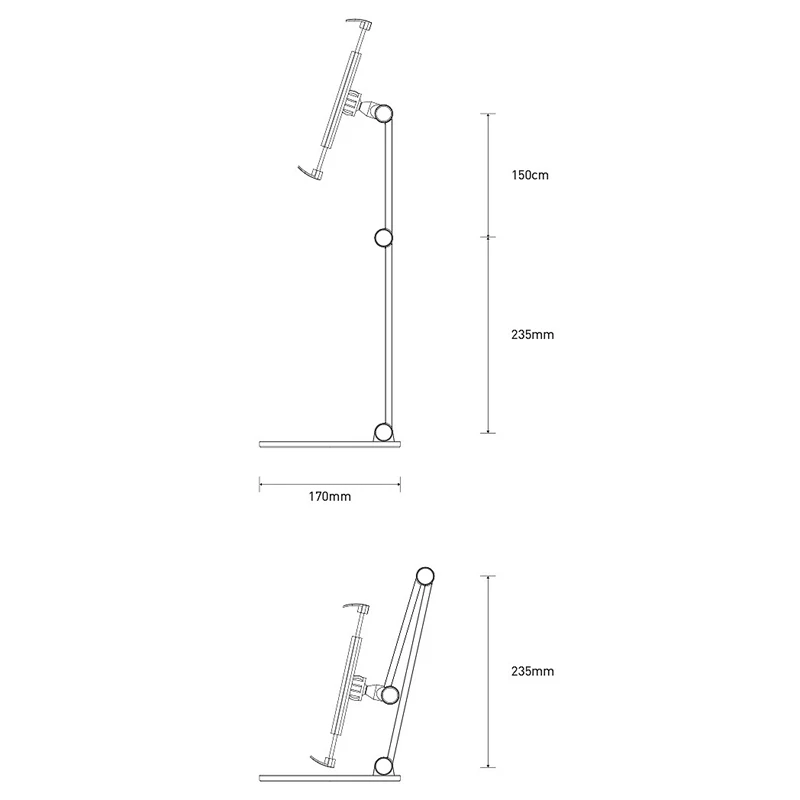 

Mobile Phone Support Lazy Live Desktop for iPad Tablet Computer Support Frame Universal Clip Support 4.7-12.9 Inches
