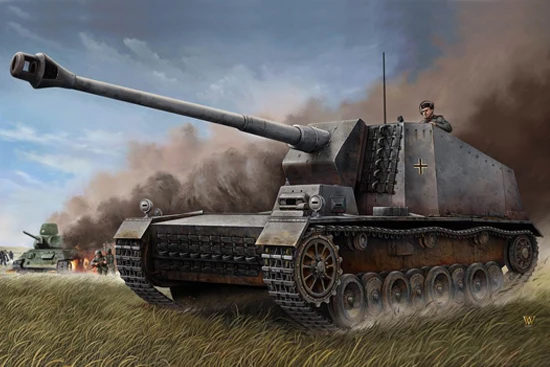 Trumpeter 00350 1/35 немецкий 12,8 см Selbstfahrlafette L/6" Sturer Emil"-набор моделей