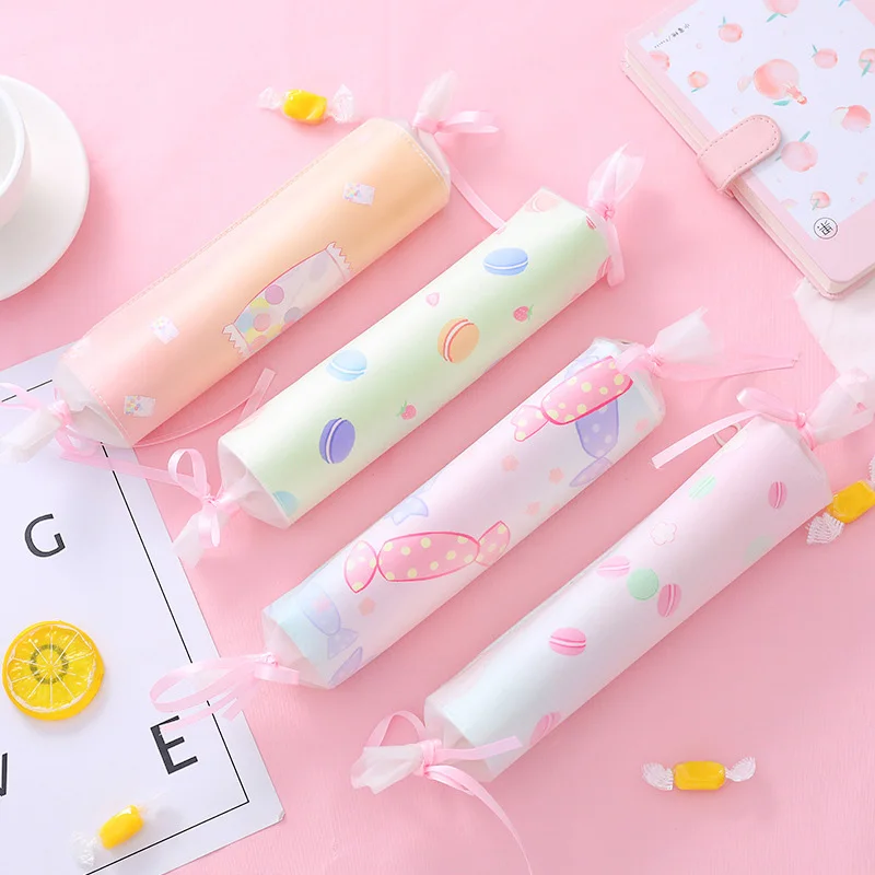 Симпатичные Макарон ручка чехол кавайные конфеты Карандаш Чехол большой Ёмкость