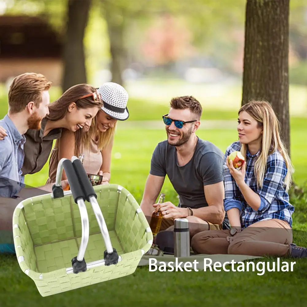 Ручной работы Тканые корзина прямоугольные в нейлоновой оплетке разных цветов с