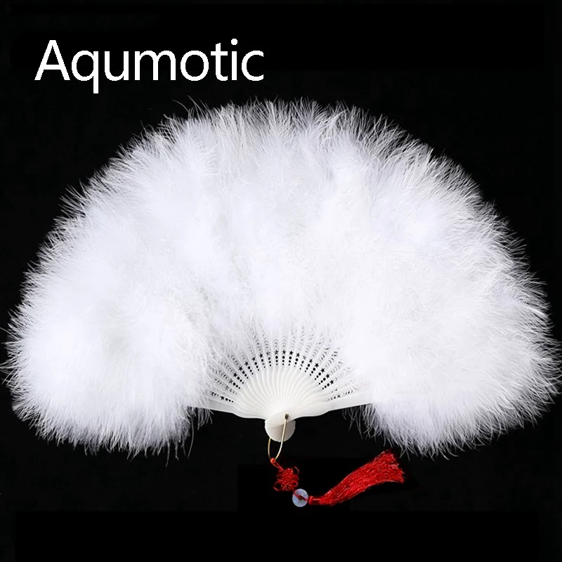 Aqumotic, синие перья, вентиляторы, белый, розовый, красный, черный, декоративный вентилятор, 1 шт., утолщенное Натуральное перо, винтажное перьевое, ручная работа