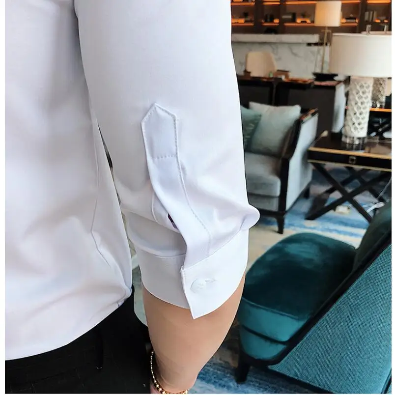 2019 брендовая одежда мужская летняя Высококачественная рубашка из чистого хлопка