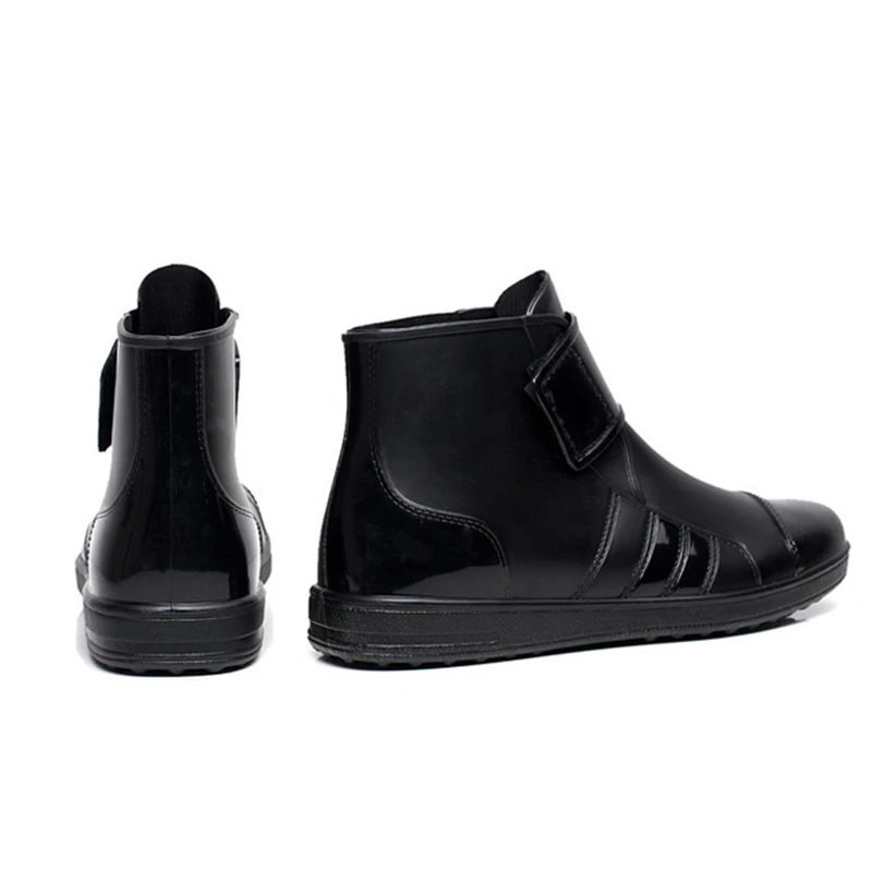 New Style Women Rain Boots   Waterproof Bots Adult Korean Fashion Rainboots Galoshes Round Toe  Flat PVC