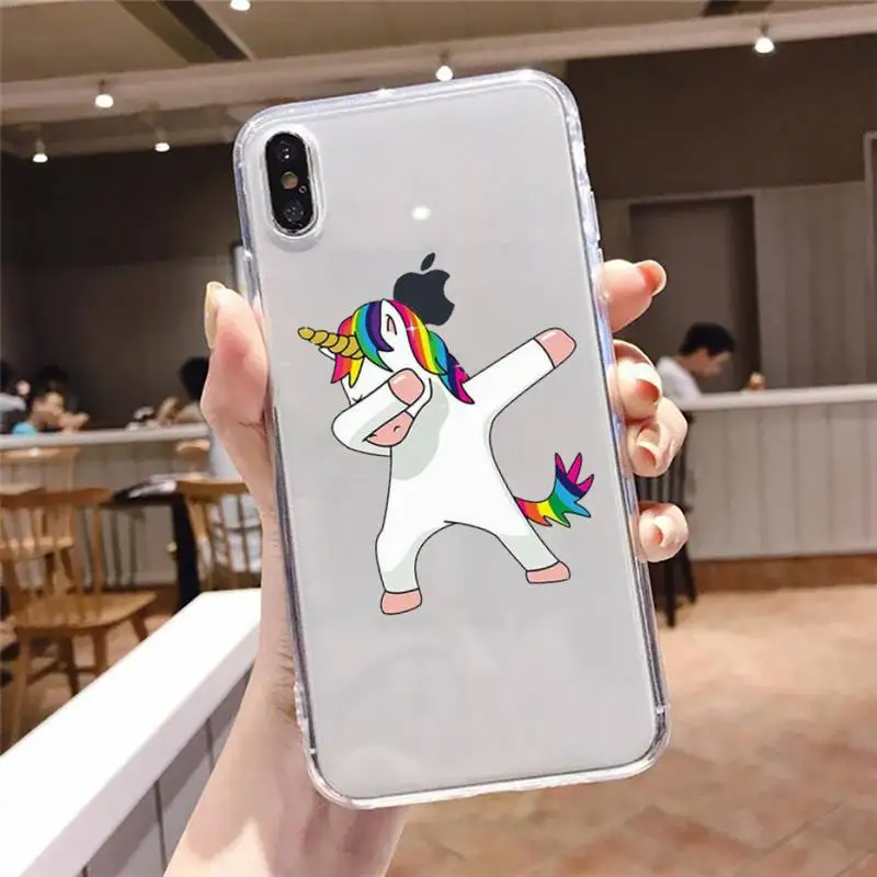 

unicorn Phone Case For iphone 12 11 8 7 6s 6 5 5s 5c se plus mini x xs xr pro max Transparent soft