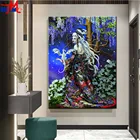 5D DIY алмазная живопись японская гейша вышивка Мозаика Искусство Лилия Цветок татуированное кимоно Женский домашний декор портрет Настенный комплект