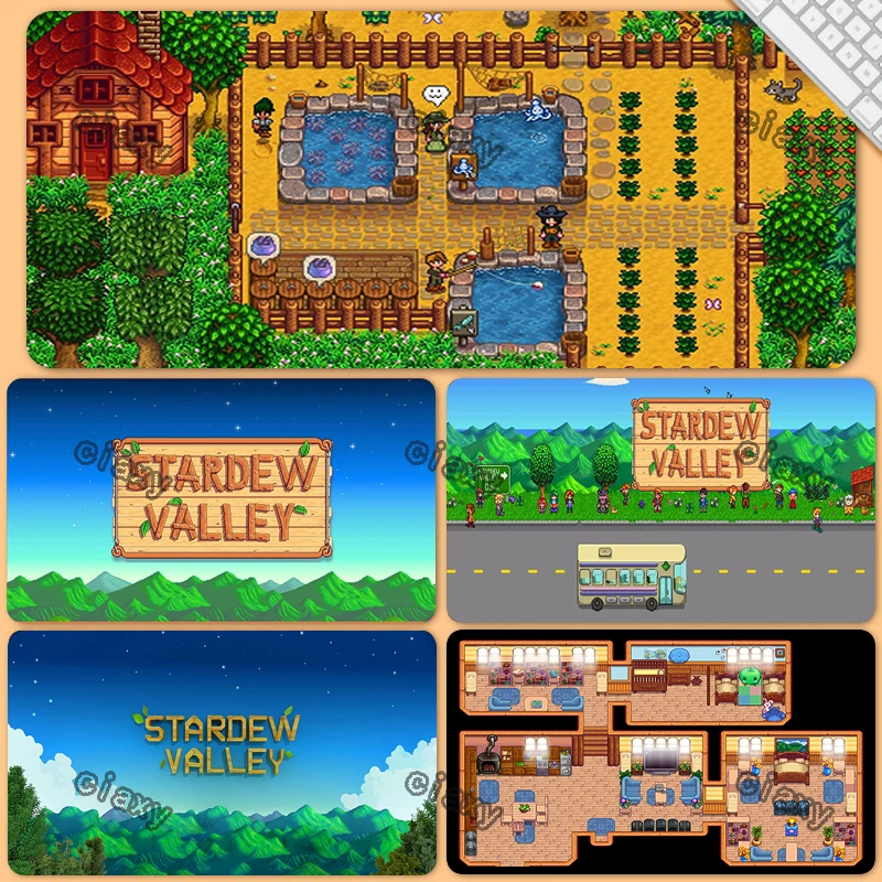 

Коврик для мышки с аниме клавиатурой Stardew Valley игровые коврики Mats Pads ноутбуки игровой Настольный коврик для компьютера и офиса Xl для геймеров