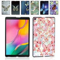 tablet case for samsung galaxy tab a 10 1 2019 t510t515 anti slip butterfly pattern plastic fashion hard shell casefree stylus
