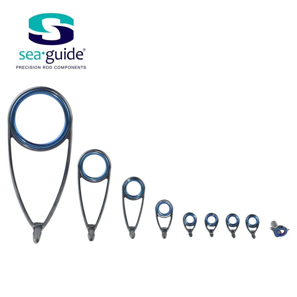 

SeaGuide LS Ring Stainless Steel PVD Black Guide Blue Ring Spinning Guide Rod Building Component Repair fishing Pole Accessory