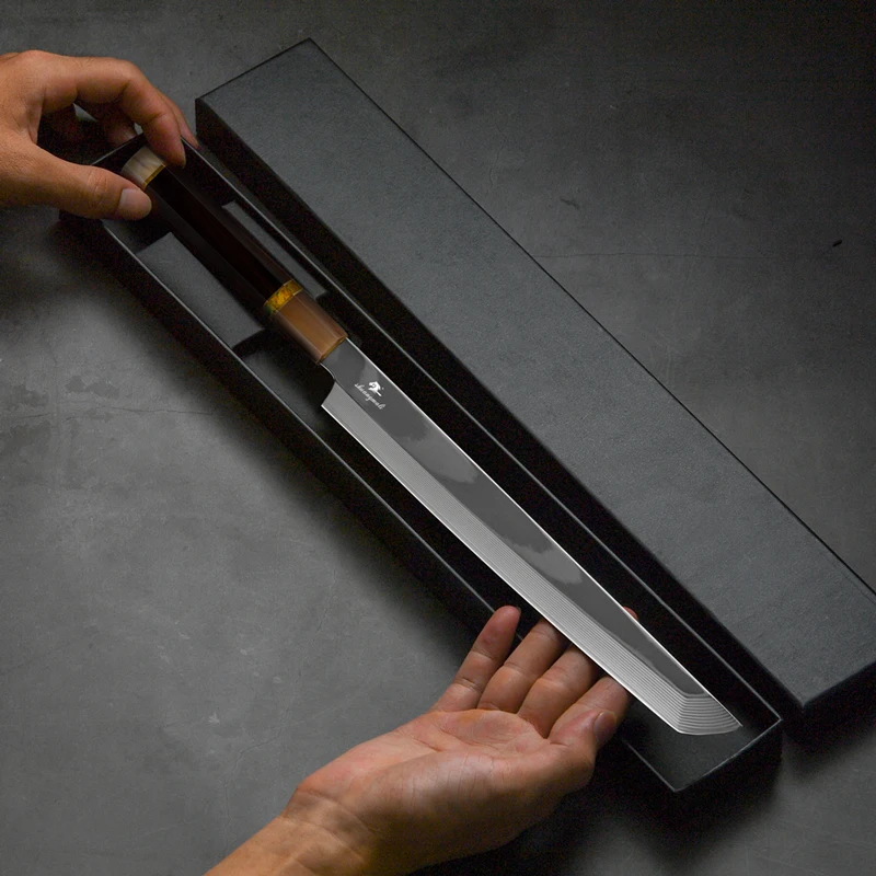 Ножи для суши 11 дюймов 33 слоя дамасская сталь японский нож шеф повара сашими