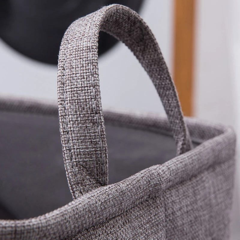 Корзина для хранения из толстого хлопка и льна домашняя корзина грязной одежды