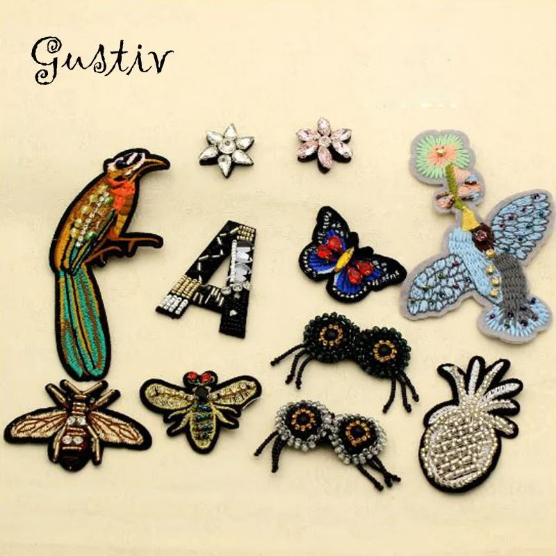 Нашивки с птицами для одежды аппликация вышивкой в виде животных из нарушения