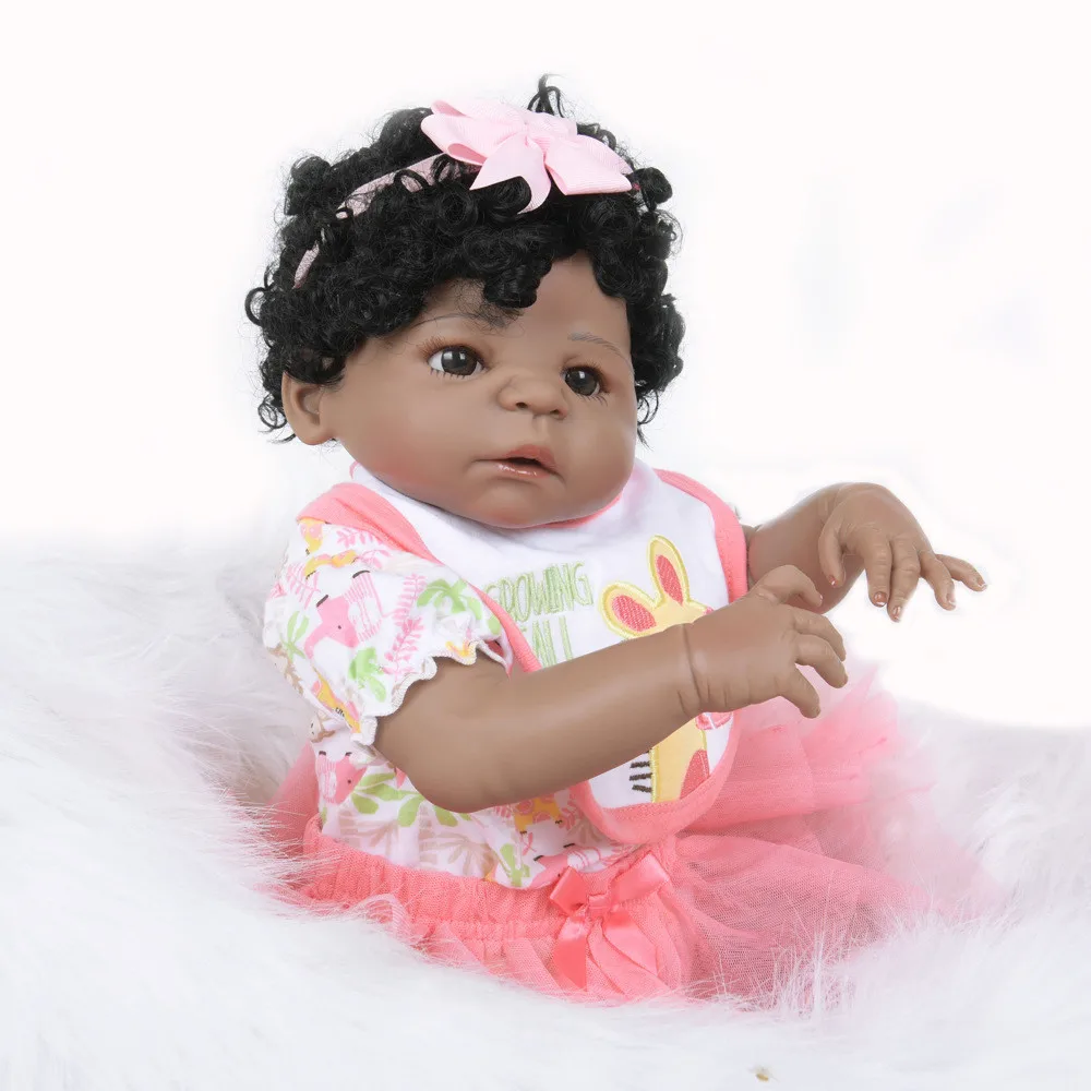 HIINST черные куклы с одеждой соска и бутылочка для кормления милые вьющиеся волосы