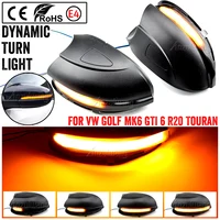 For VW GOLF 6 MK6 GTI R32 08-14 Touran LED Dynamic Turn Signal Light Side Wing Rearview Mirror Indicator Lamp With Bottom Shell