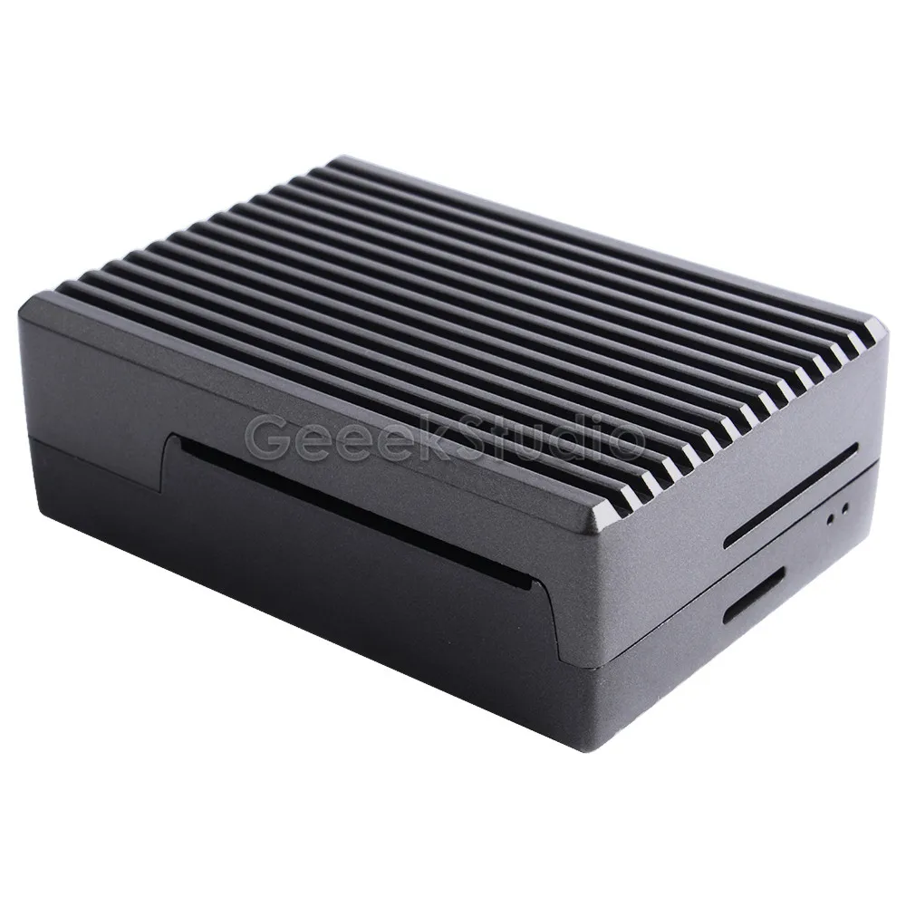 Черный/темно серый металлический чехол Корпус Корпуса с радиаторами термолента