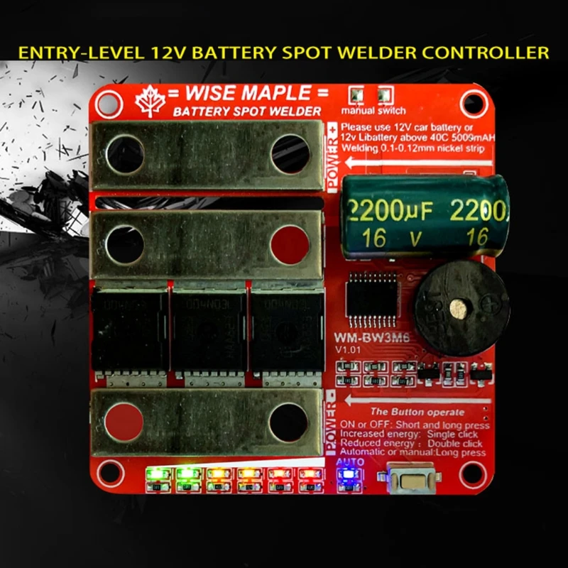 

DIY Portable 12V Battery Energy Storage Spot Welding Machine PCB Circuit Board 19QB